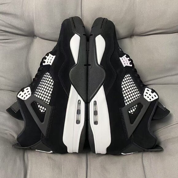 Men\'s Mid-Top Black/ White Shoes Sneakers -Jordan 4 Retro White Thunder Jordan main image 5